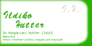 ildiko hutter business card